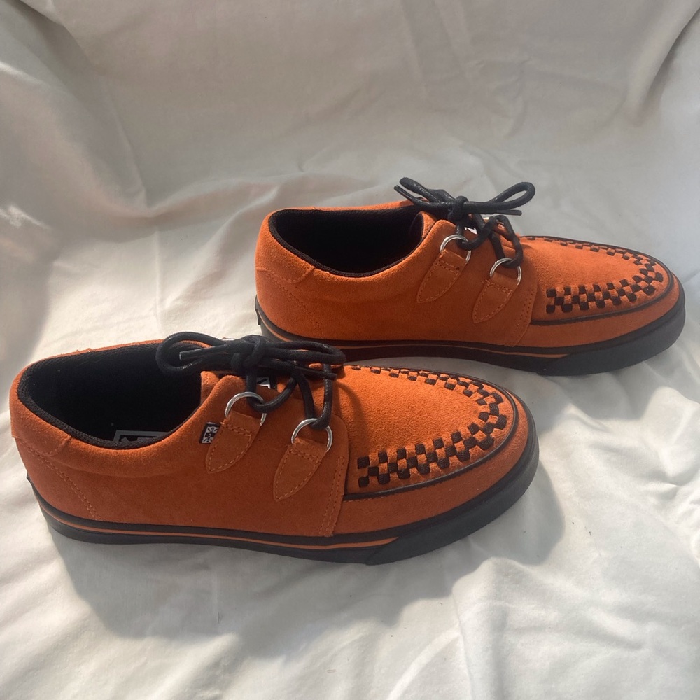 Burnt Orange Suede T.U.K creeper sneaker